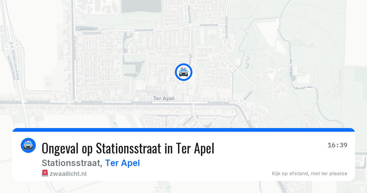 Ongeval op Stationsstraat in Ter Apel — 17 jul 2026
