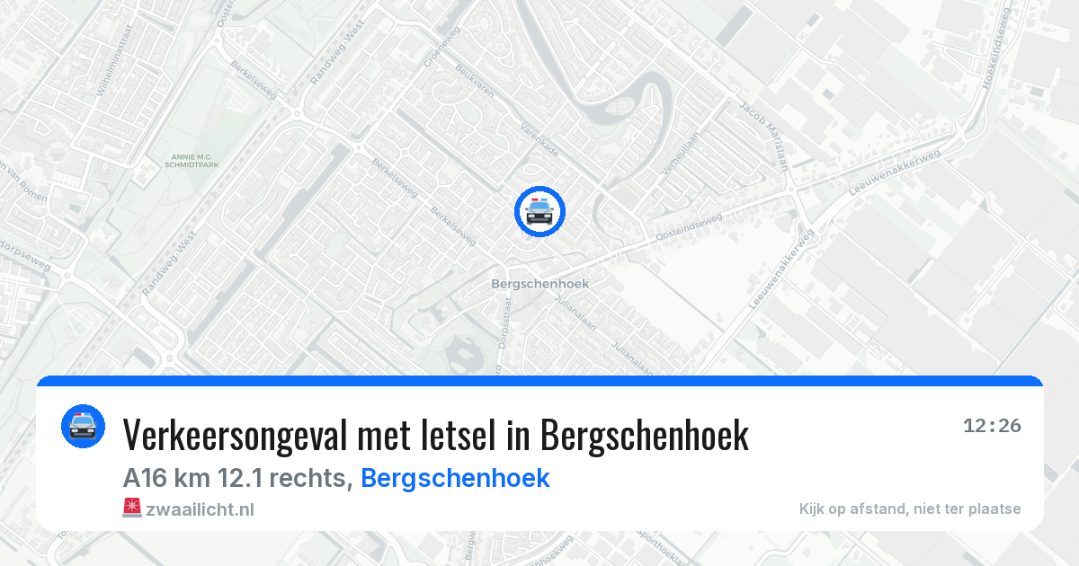 Verkeersongeval met letsel in Bergschenhoek — 30 apr 2026