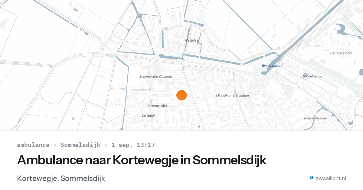 Ambulance naar Kortewegje in Sommelsdijk — 1 sep 2026