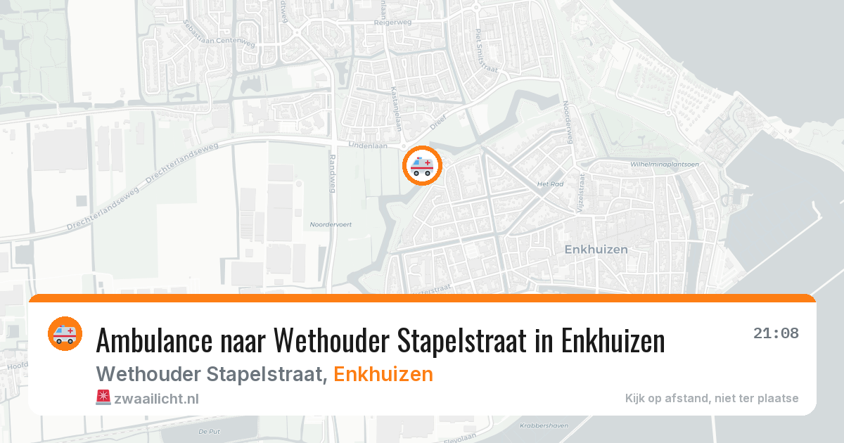 Ambulance naar Wethouder Stapelstraat in Enkhuizen — 11 aug 2026