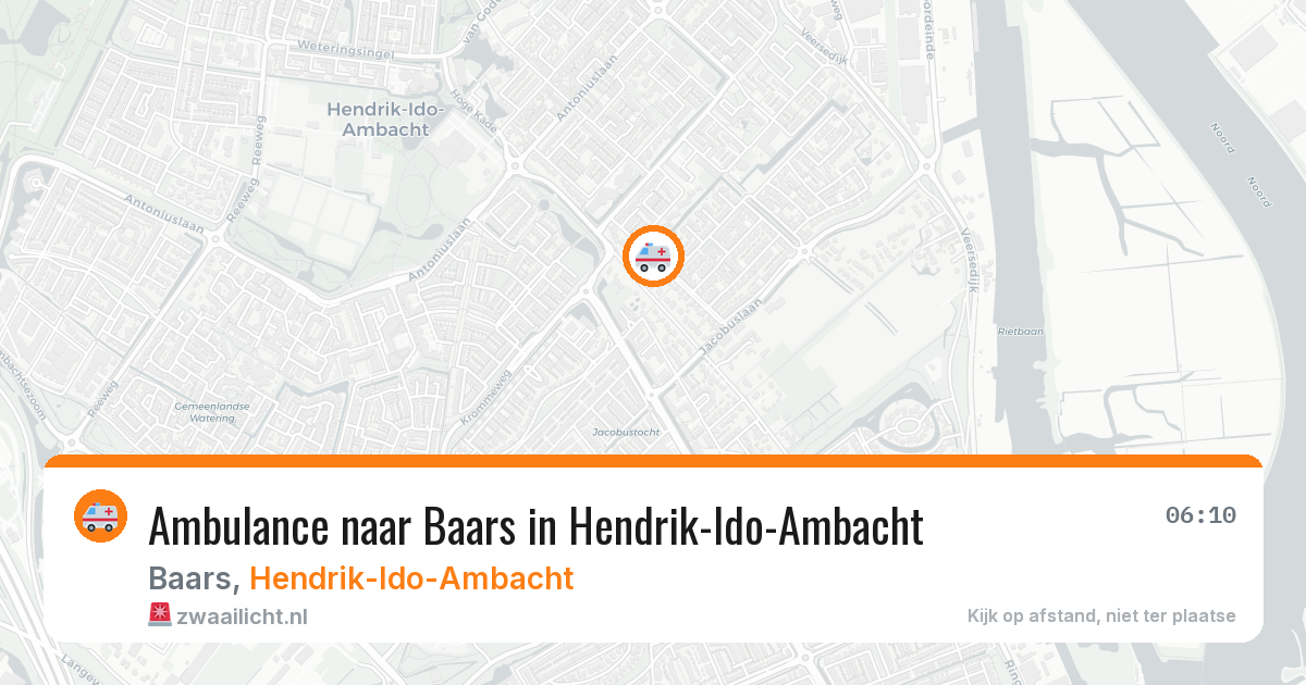 Ambulance naar Baars in Hendrik-Ido-Ambacht — 12 aug 2026