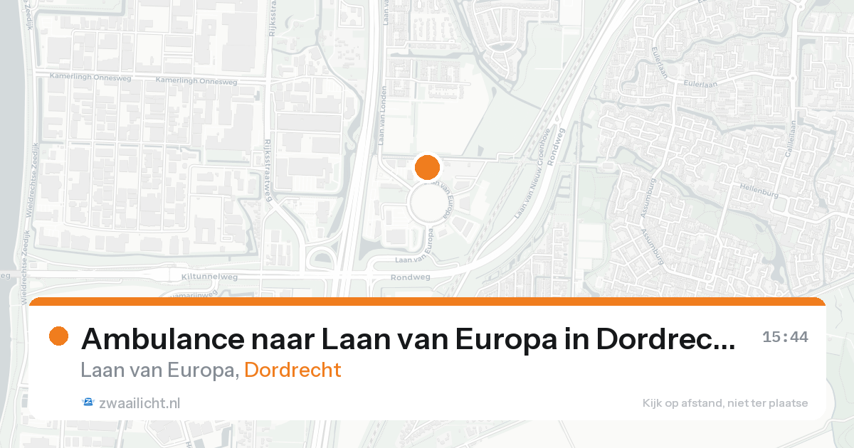Ambulance naar Laan van Europa in Dordrecht — 18 aug 2026