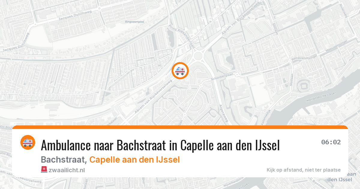 Ambulance naar Bachstraat in Capelle aan den IJssel — 9 jun 2026