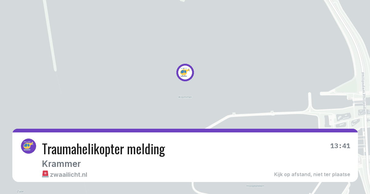 Traumahelikopter melding — 10 jun 2026