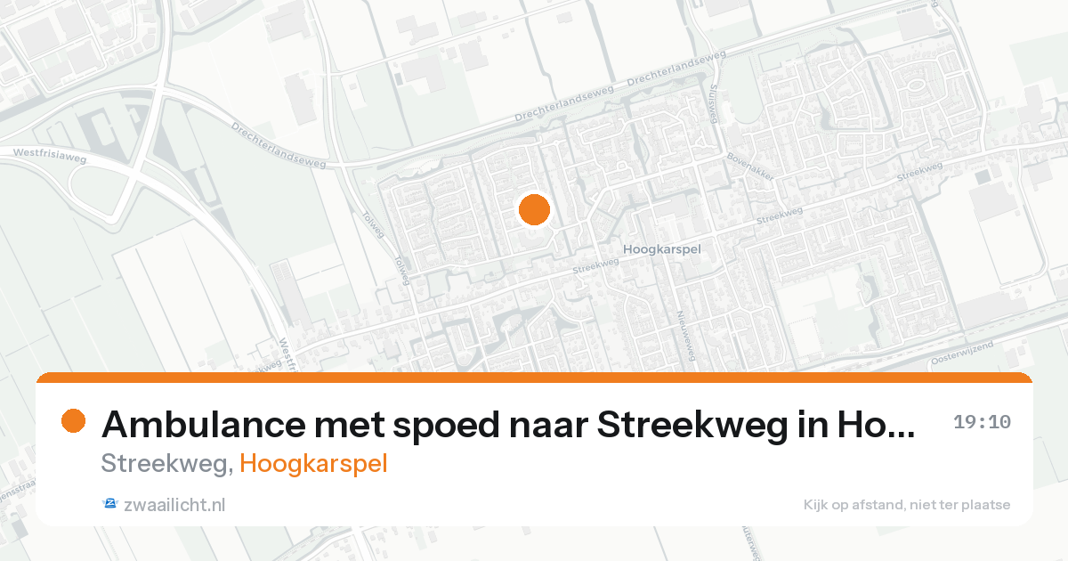 Ambulance met spoed naar Streekweg in Hoogkarspel — 3 jul 2026