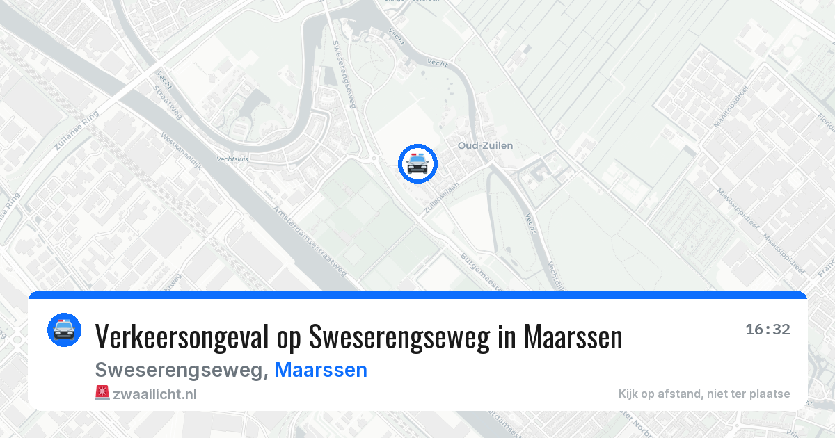 Verkeersongeval op Sweserengseweg in Maarssen — 29 jul 2026