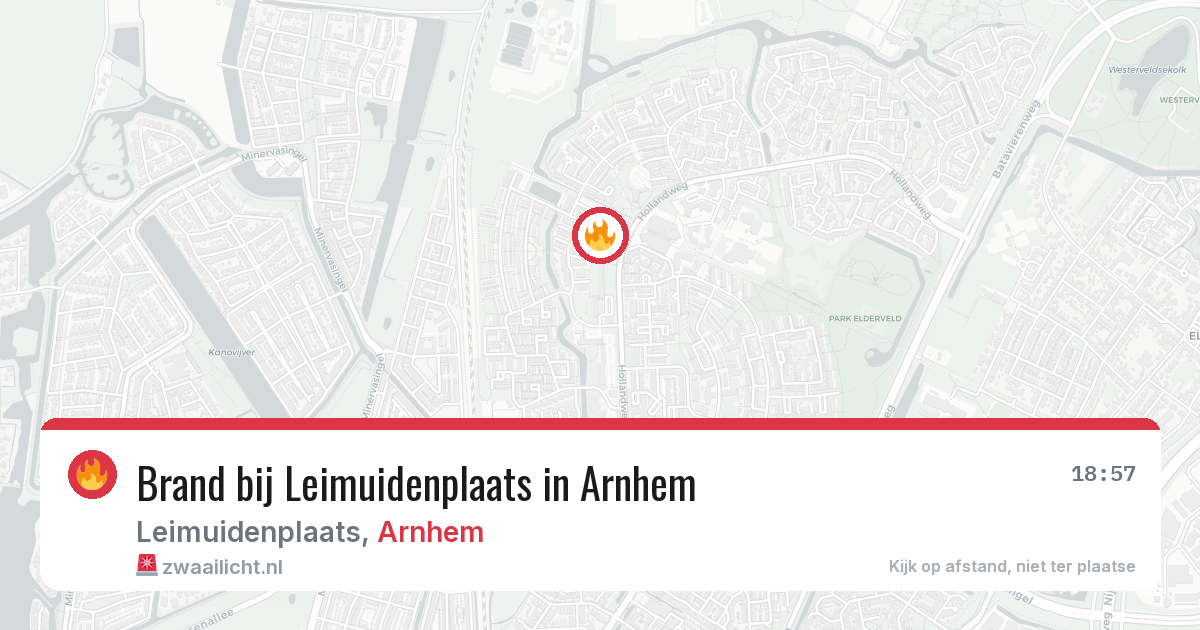 Brand bij Leimuidenplaats in Arnhem — 6 aug 2026