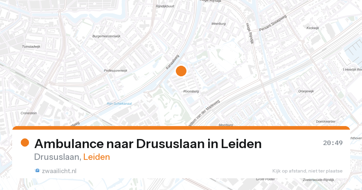 Ambulance naar Drususlaan in Leiden — 26 aug 2026