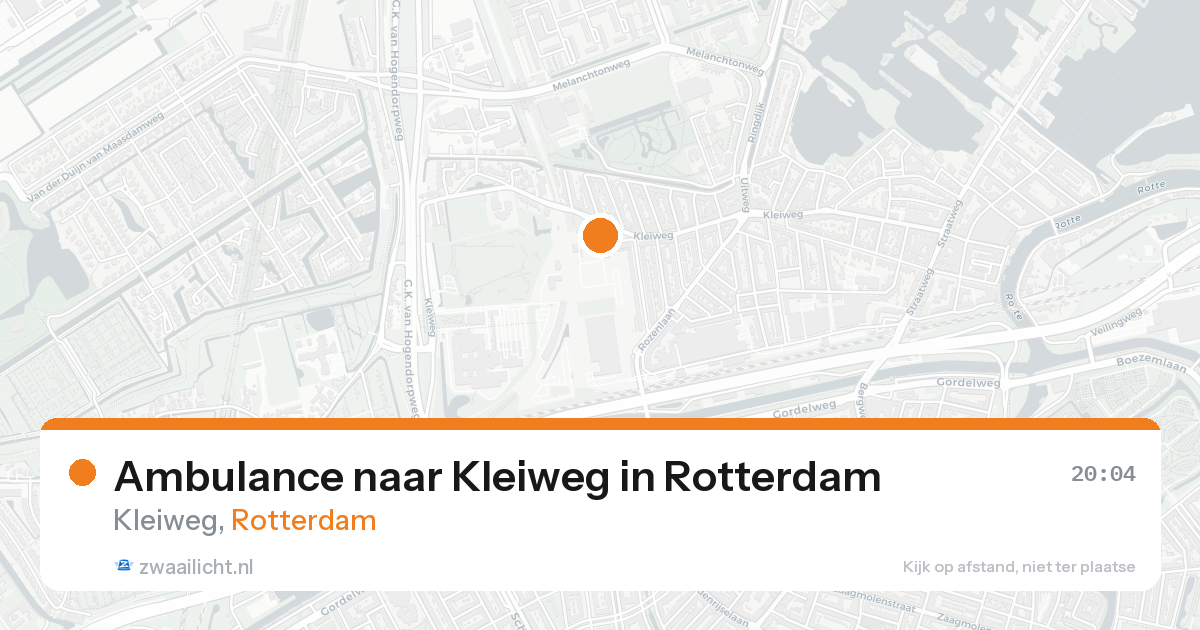 Ambulance naar Kleiweg in Rotterdam — 25 mei 2026