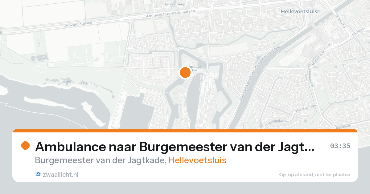 Ambulance naar Burgemeester van der Jagtkade in Hellevoetsluis — 16 aug 2026