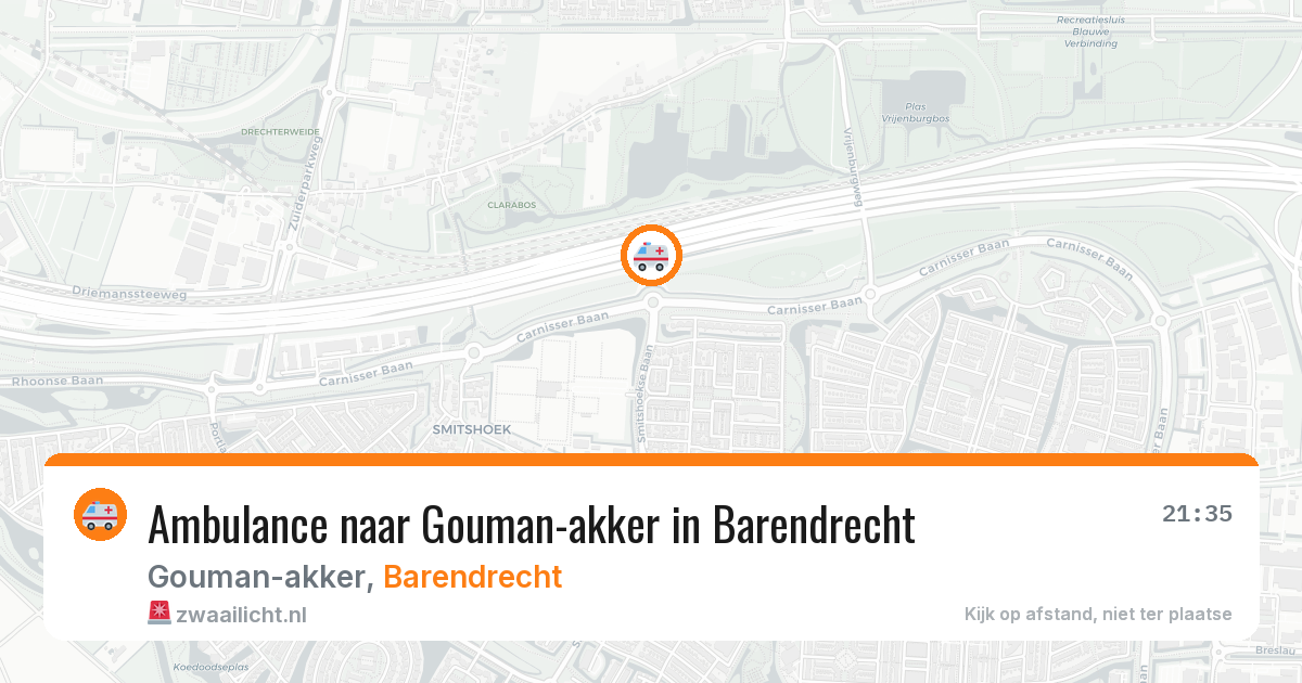 Ambulance naar Gouman-akker in Barendrecht — 5 jul 2026
