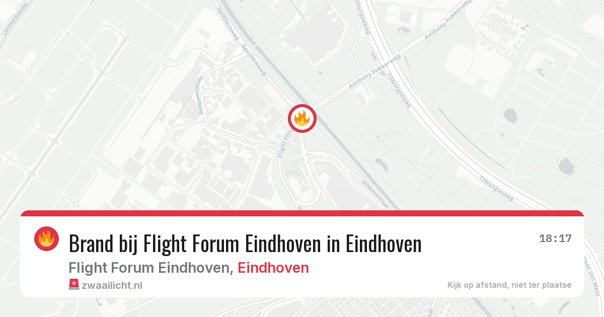 Brand bij Flight Forum Eindhoven in Eindhoven — 15 mei 2026