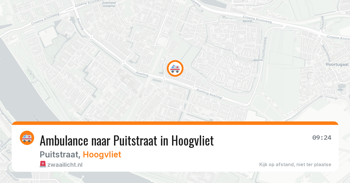 Ambulance naar Puitstraat in Hoogvliet — 12 aug 2026