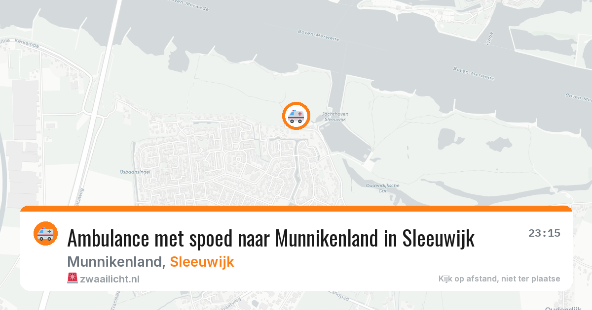 Ambulance met spoed naar Munnikenland in Sleeuwijk — 1 jun 2026