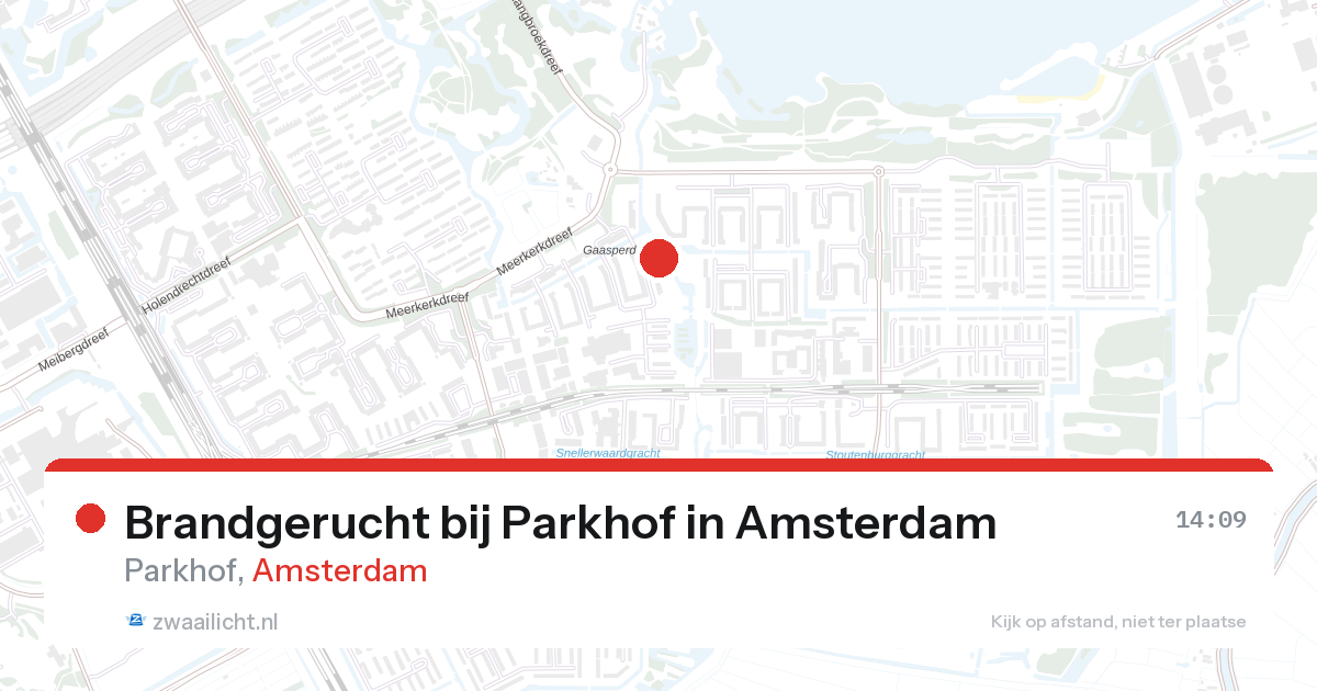 Brandgerucht bij Parkhof in Amsterdam — 23 jun 2026