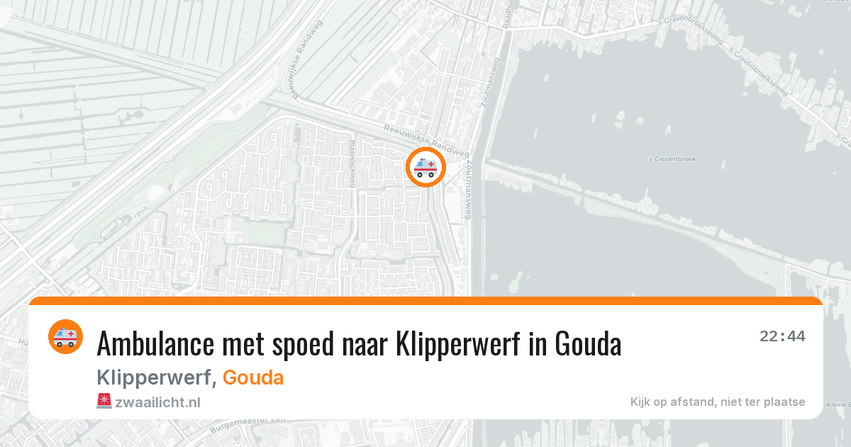 Ambulance met spoed naar Klipperwerf in Gouda — 8 apr 2026