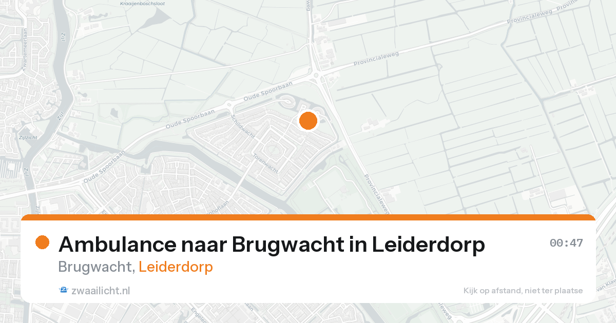Ambulance naar Brugwacht in Leiderdorp — 23 aug 2026