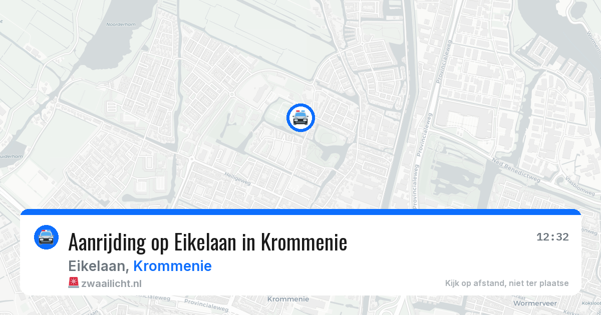 Aanrijding op Eikelaan in Krommenie — 16 jul 2026