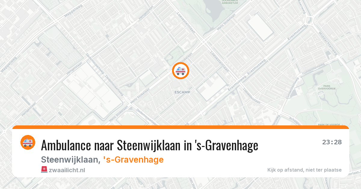 Ambulance naar Steenwijklaan in 's-Gravenhage — 13 jul 2026