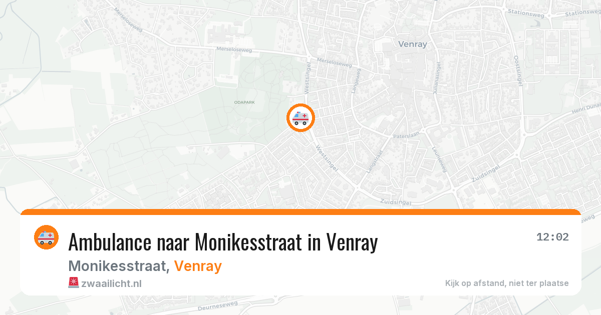 Ambulance naar Monikesstraat in Venray — 1 aug 2026