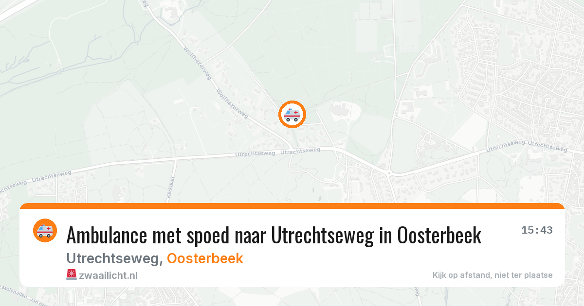 Ambulance met spoed naar Utrechtseweg in Oosterbeek — 19 mei 2026