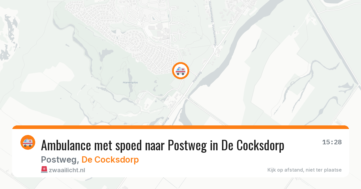 Ambulance met spoed naar Postweg in De Cocksdorp — 5 mei 2026