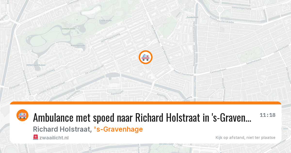 Ambulance met spoed naar Richard Holstraat in 's-Gravenhage — 20 jan 2026