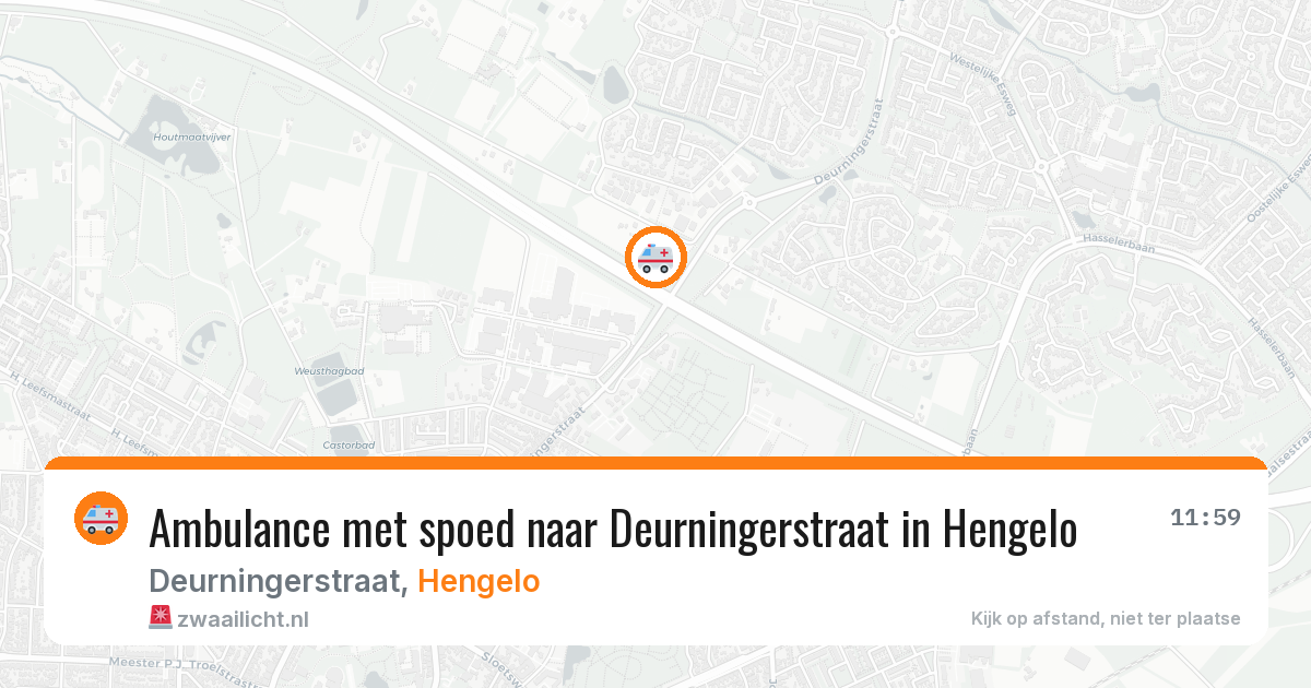 Ambulance met spoed naar Deurningerstraat in Hengelo — 24 mei 2026