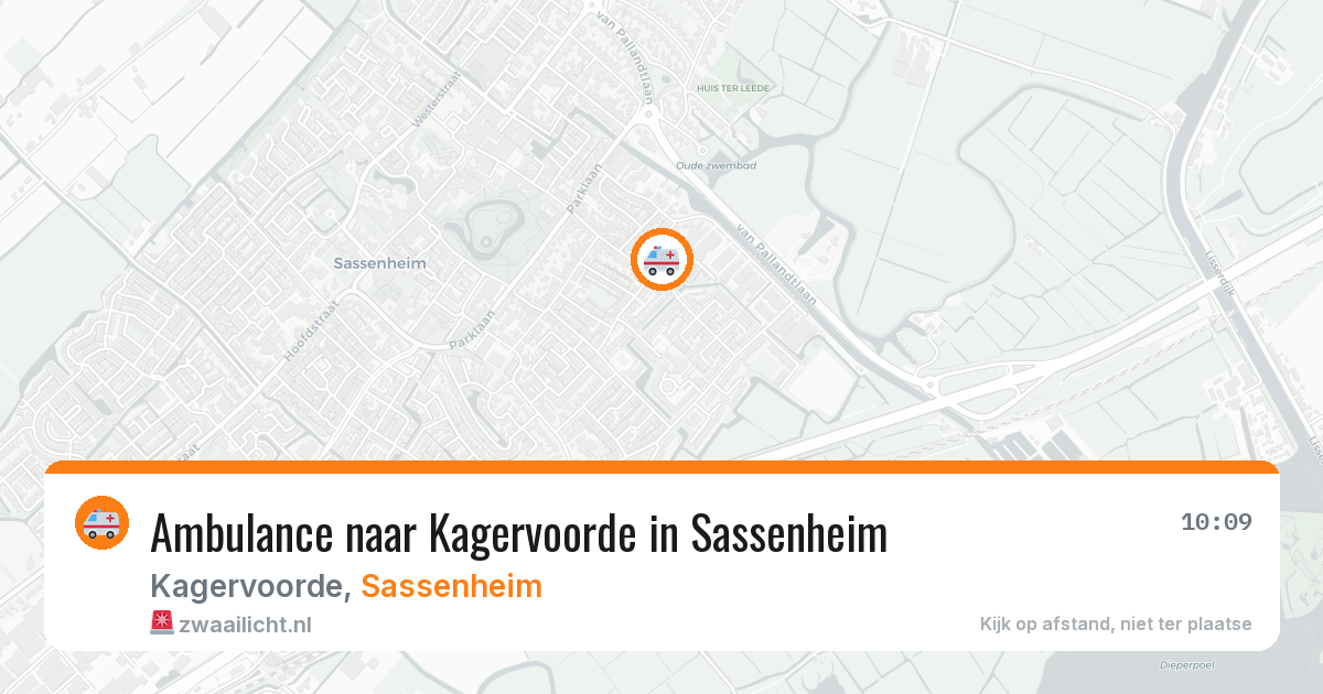 Ambulance naar Kagervoorde in Sassenheim — 1 aug 2026