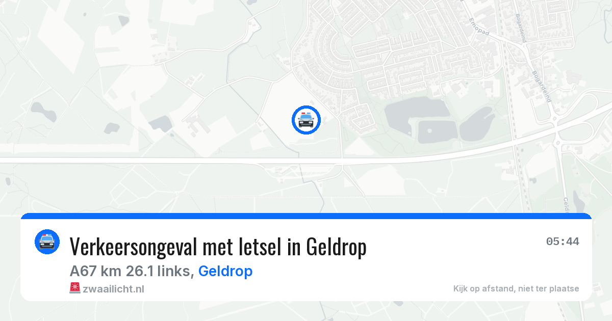 Verkeersongeval met letsel in Geldrop — 15 aug 2026
