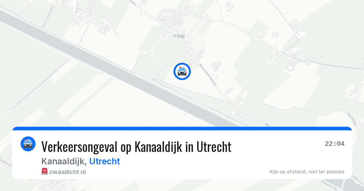 Verkeersongeval op Kanaaldijk in Utrecht — 17 jan 2026