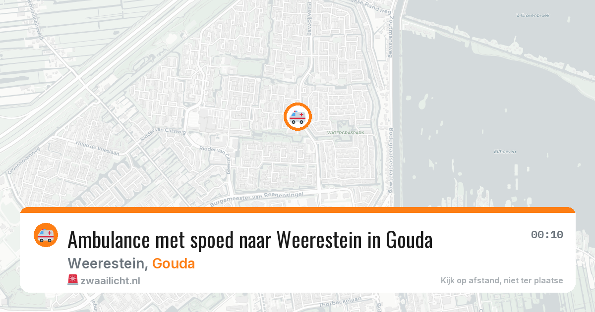 Ambulance met spoed naar Weerestein in Gouda — 30 jul 2026