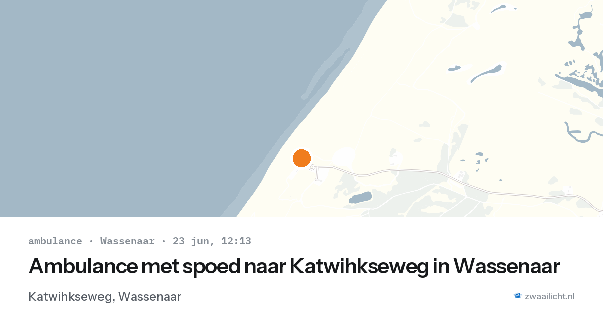 Ambulance met spoed naar Katwihkseweg in Wassenaar — 23 jun 2026