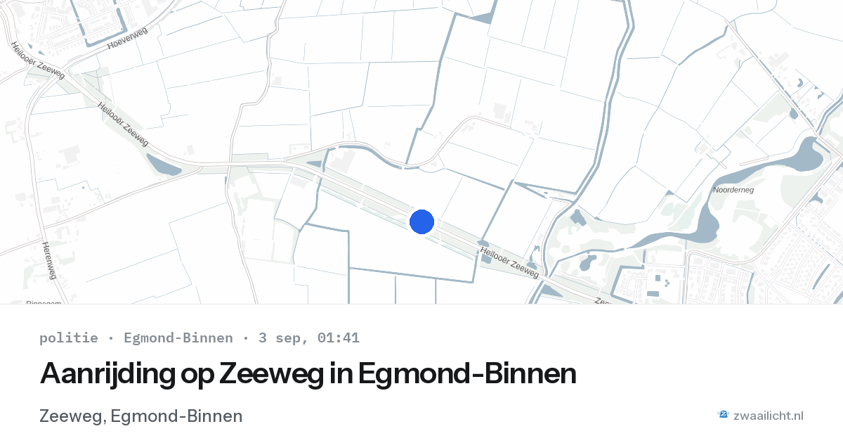 Aanrijding op Zeeweg in Egmond-Binnen — 2 sep 2026