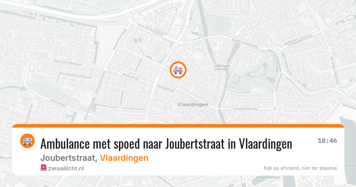Ambulance met spoed naar Joubertstraat in Vlaardingen — 20 apr 2026