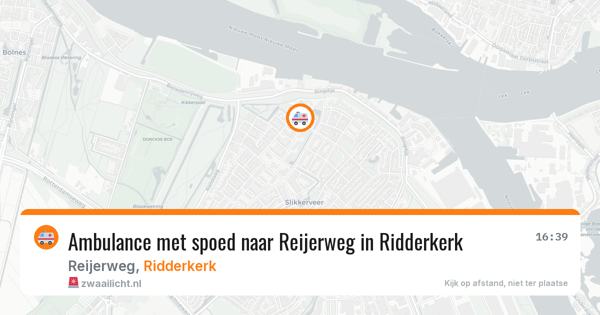 Ambulance met spoed naar Reijerweg in Ridderkerk — 11 jun 2026