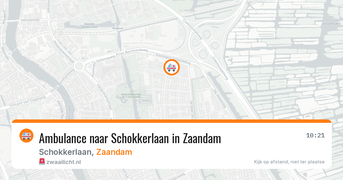 Ambulance naar Schokkerlaan in Zaandam — 3 aug 2026