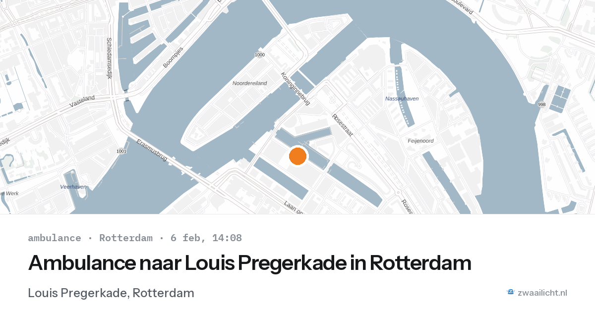 Ambulance naar Louis Pregerkade in Rotterdam — 6 feb 2026
