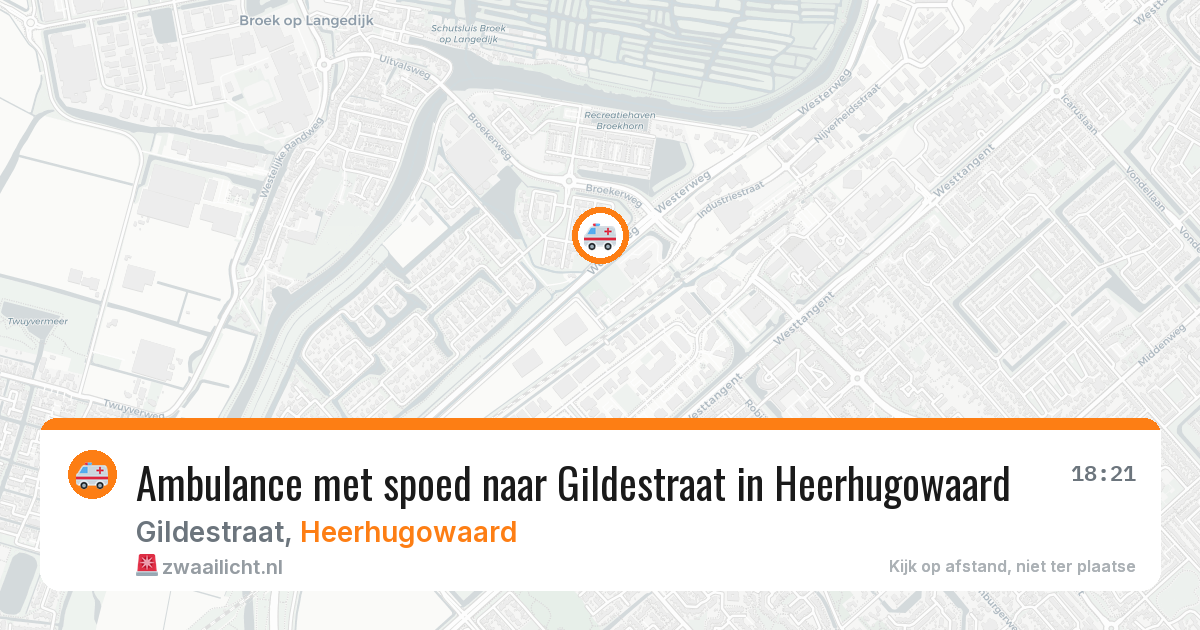 Ambulance met spoed naar Gildestraat in Heerhugowaard — 29 jul 2026