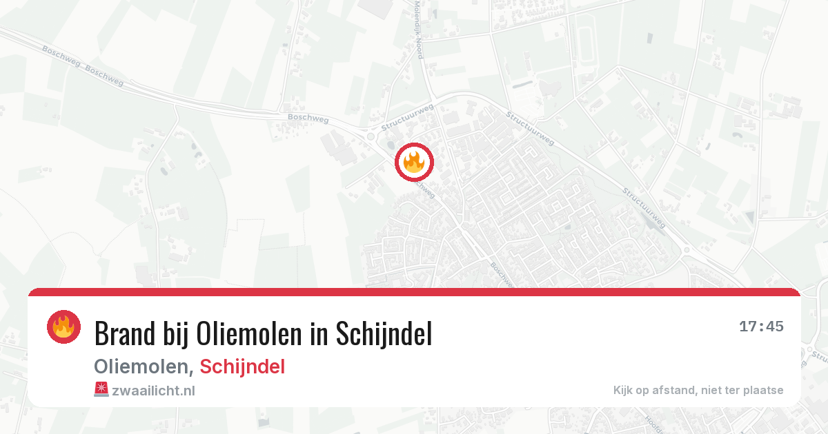 Brand bij Oliemolen in Schijndel — 11 jun 2026