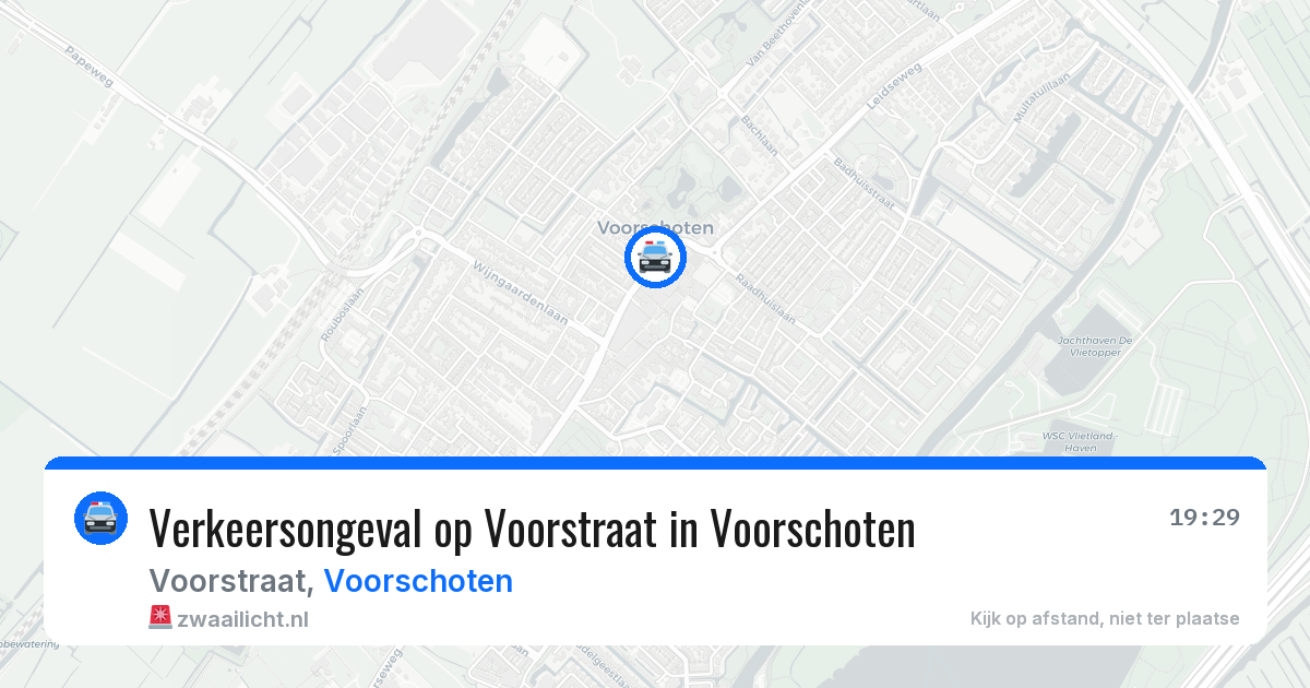 Verkeersongeval op Voorstraat in Voorschoten — 1 aug 2026