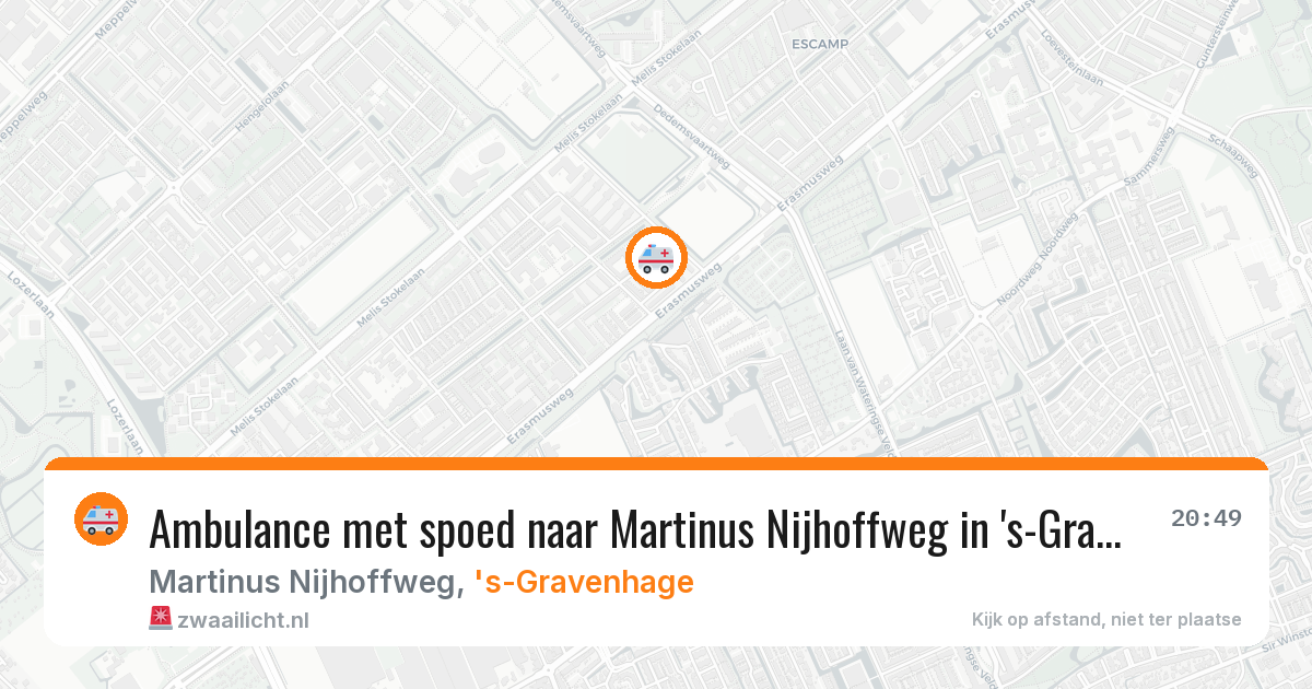 Ambulance met spoed naar Martinus Nijhoffweg in 's-Gravenhage — 30 mei 2026