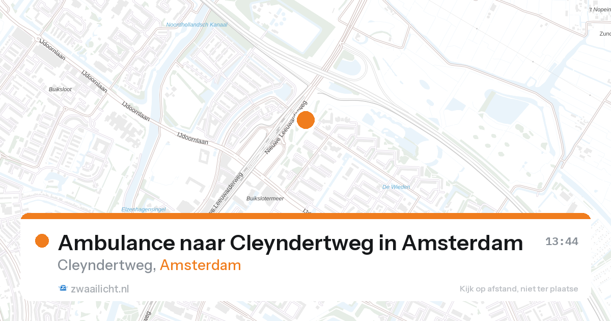 Ambulance naar Cleyndertweg in Amsterdam — 28 aug 2026