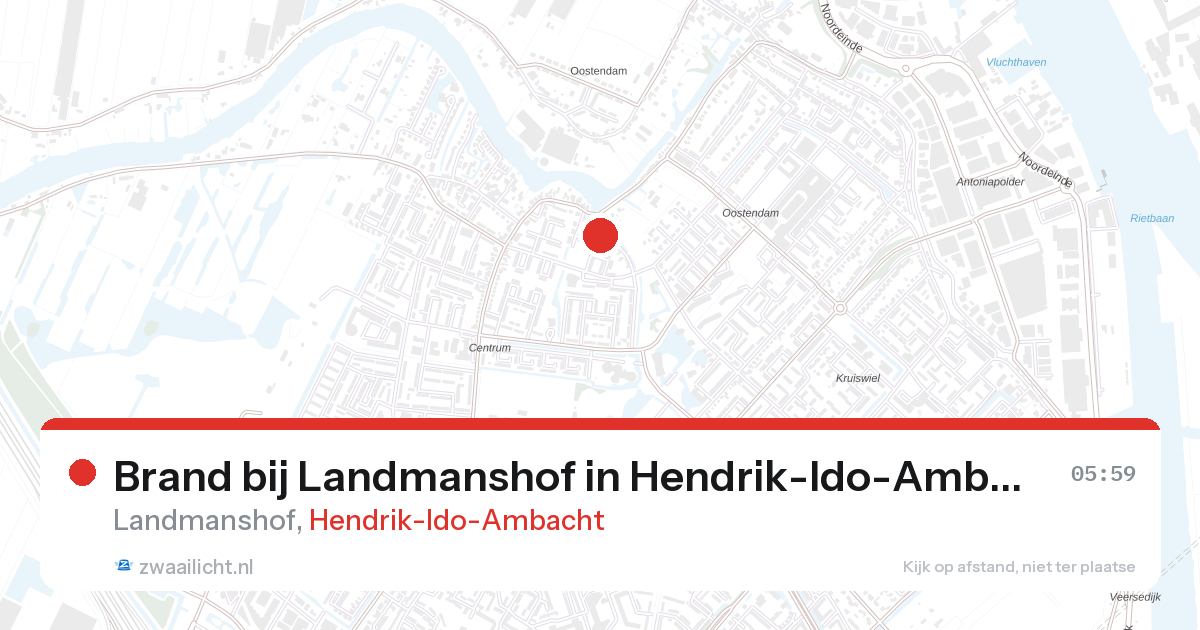 Brand bij Landmanshof in Hendrik-Ido-Ambacht — 27 aug 2026