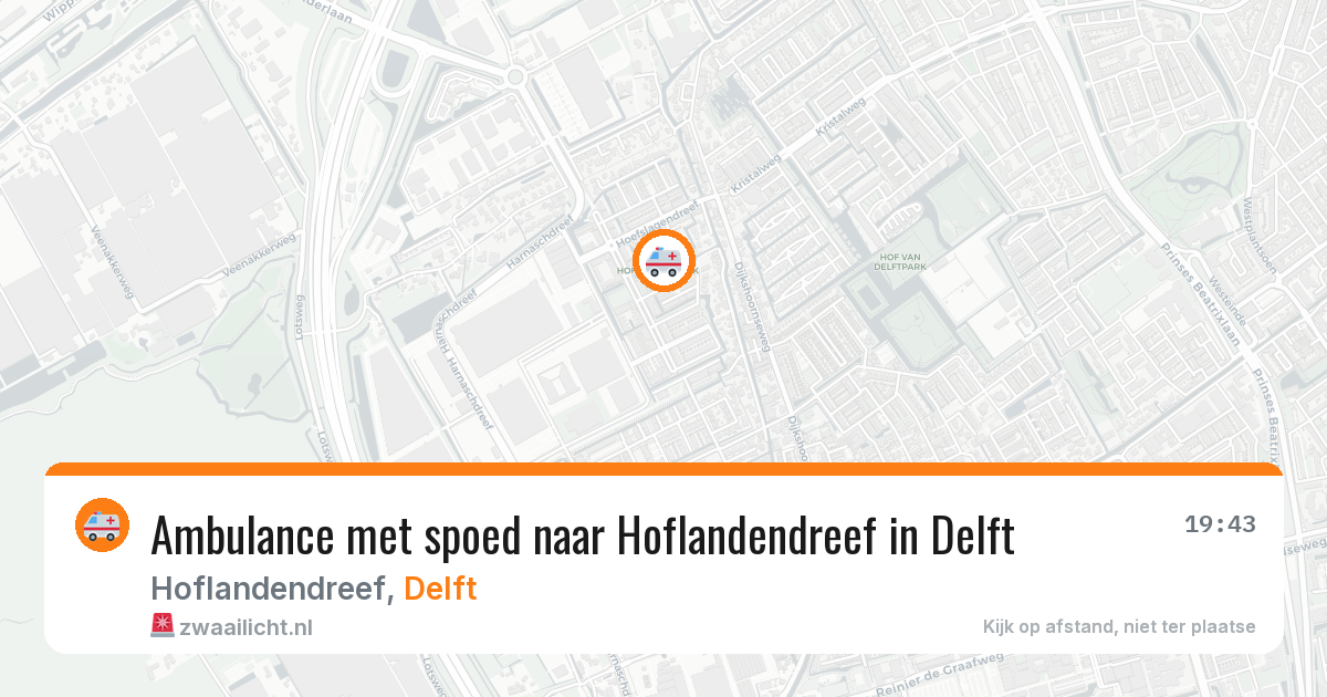 Ambulance met spoed naar Hoflandendreef in Delft — 3 apr 2026