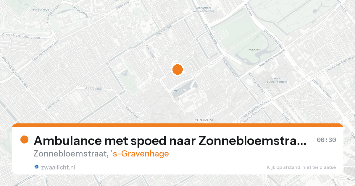 Ambulance met spoed naar Zonnebloemstraat in 's-Gravenhage — 7 feb 2026