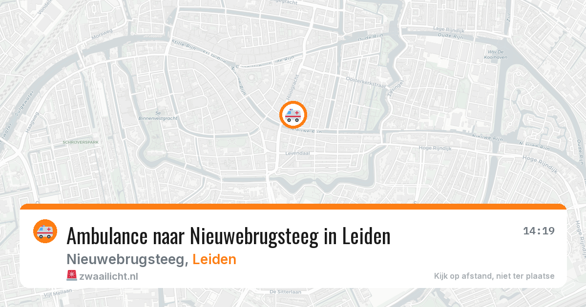 Ambulance naar Nieuwebrugsteeg in Leiden — 24 jul 2026