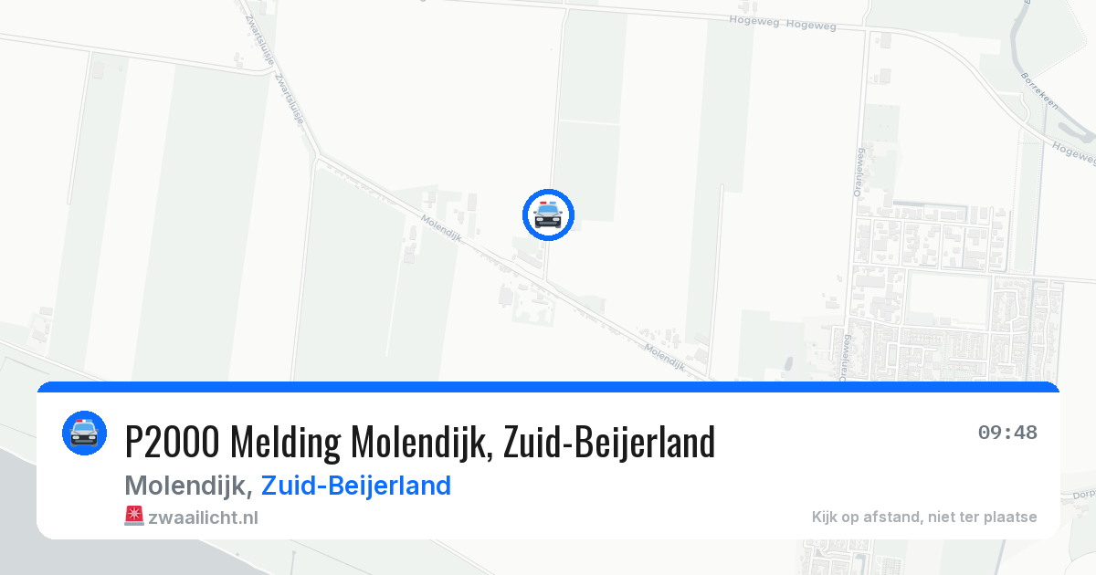 P2000 Melding Molendijk, Zuid-Beijerland — 12 aug 2026