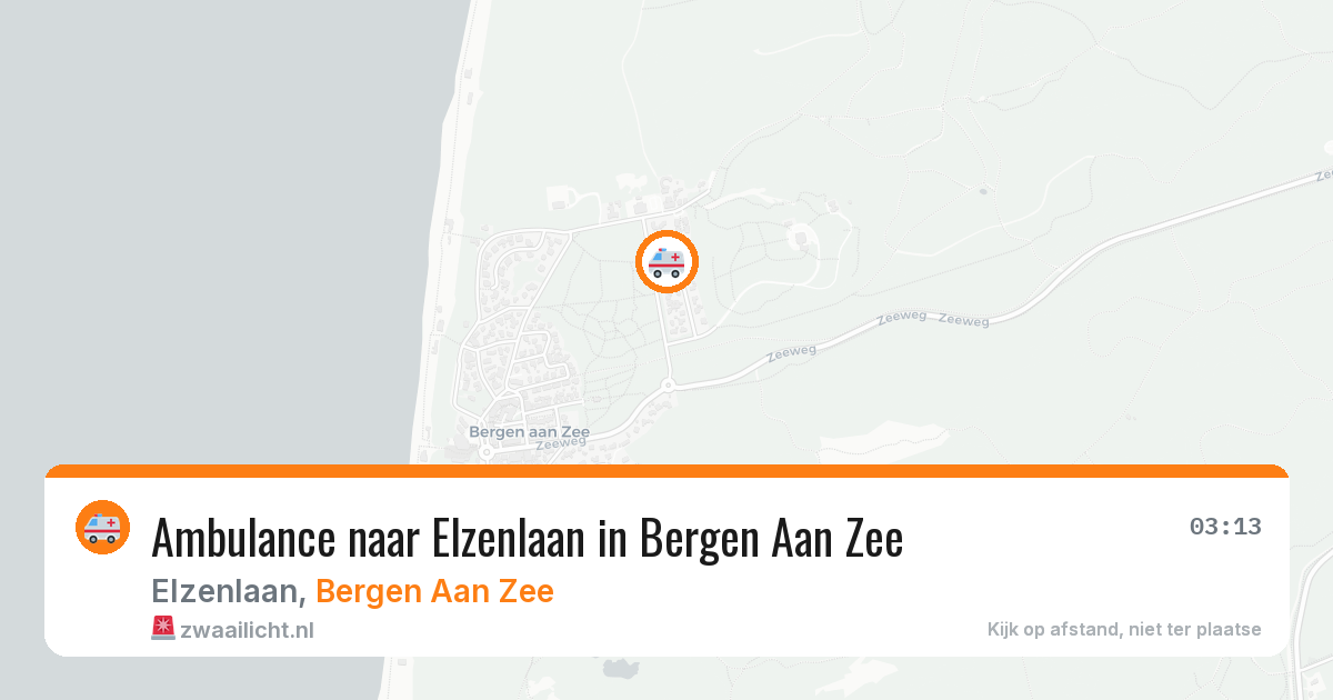 Ambulance naar Elzenlaan in Bergen Aan Zee — 6 jul 2026