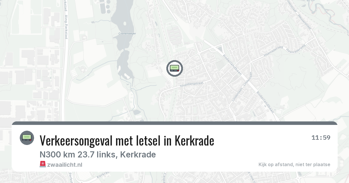 Verkeersongeval met letsel in Kerkrade — 28 jul 2026